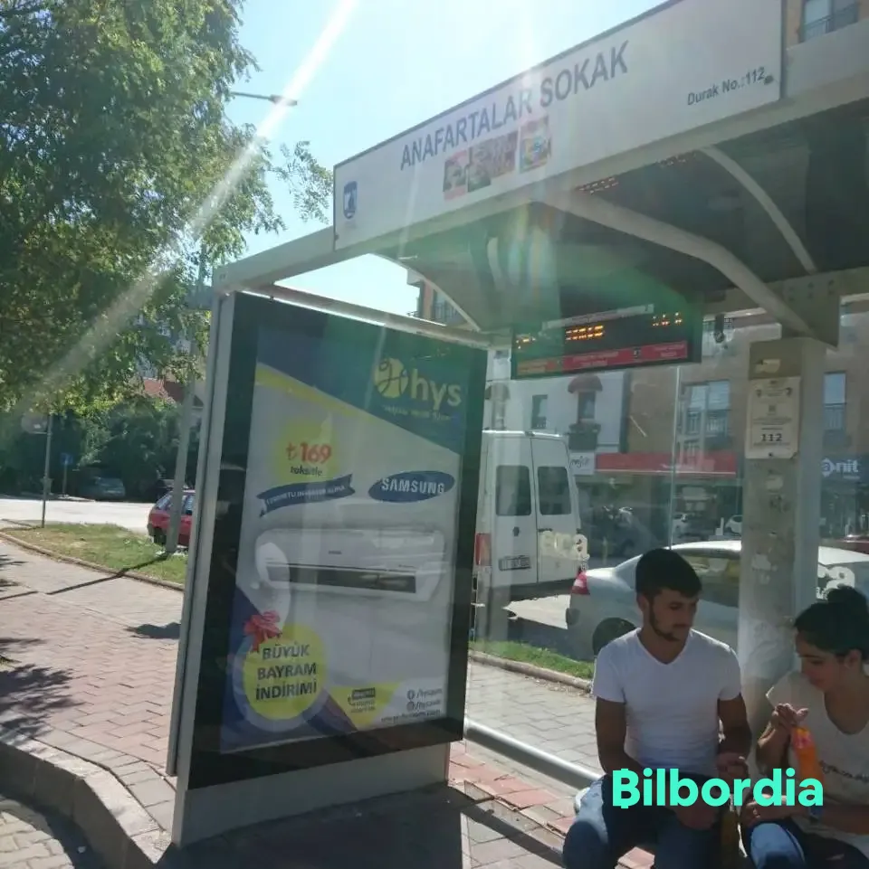 DR012 | Çanakkale Pazar Pazari Barbaros Haftalık Otobüs Durağı Reklamı - Image 1